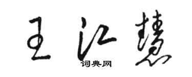 駱恆光王江慧草書個性簽名怎么寫