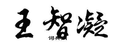 胡問遂王智凝行書個性簽名怎么寫