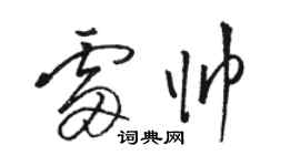 駱恆光雷帥草書個性簽名怎么寫