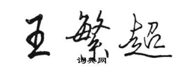 駱恆光王繁超行書個性簽名怎么寫