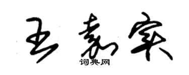 朱錫榮王嘉實草書個性簽名怎么寫