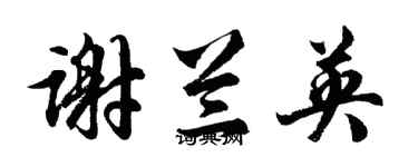 胡問遂謝蘭英行書個性簽名怎么寫