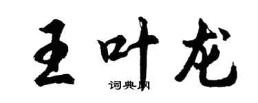 胡問遂王葉龍行書個性簽名怎么寫