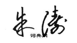 駱恆光朱濤草書個性簽名怎么寫