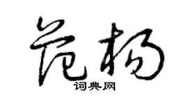曾慶福范楊草書個性簽名怎么寫