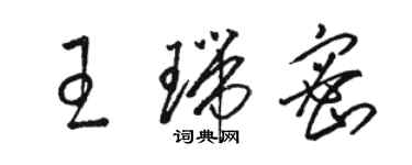 駱恆光王瑞密草書個性簽名怎么寫