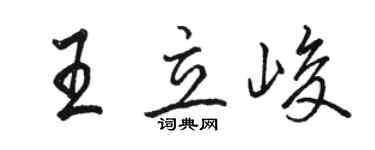 駱恆光王立峻行書個性簽名怎么寫