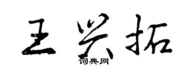 曾慶福王興拓行書個性簽名怎么寫