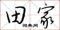錢沛雲田家行書怎么寫