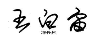 朱錫榮王白宙草書個性簽名怎么寫