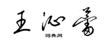 梁錦英王沁蕾草書個性簽名怎么寫
