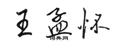 駱恆光王孟懷行書個性簽名怎么寫