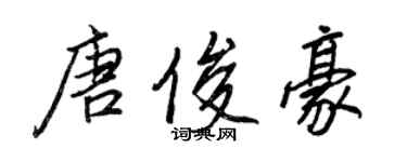 王正良唐俊豪行書個性簽名怎么寫