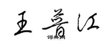 梁錦英王普江草書個性簽名怎么寫