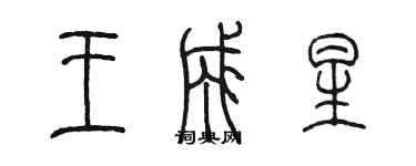 陳墨王成星篆書個性簽名怎么寫