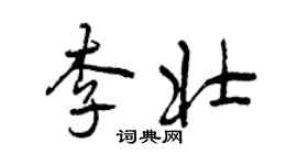 曾慶福李壯行書個性簽名怎么寫