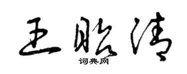 曾慶福王昭清草書個性簽名怎么寫