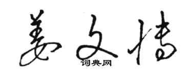 駱恆光姜文博草書個性簽名怎么寫