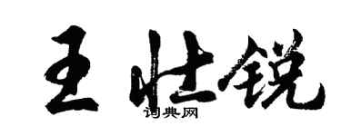 胡問遂王壯銳行書個性簽名怎么寫