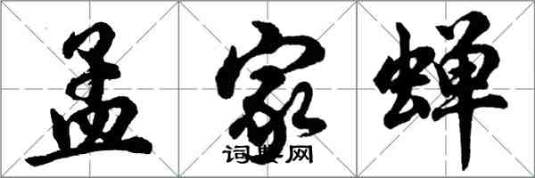 胡問遂孟家蟬行書怎么寫