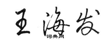 駱恆光王海發行書個性簽名怎么寫