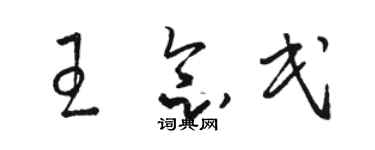 駱恆光王念民草書個性簽名怎么寫