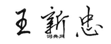 駱恆光王新忠行書個性簽名怎么寫