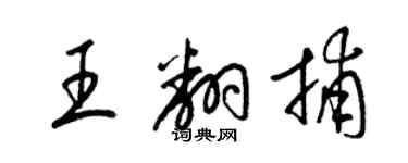 梁錦英王翻捕草書個性簽名怎么寫