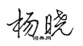 駱恆光楊曉行書個性簽名怎么寫