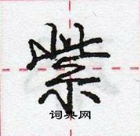 龐中華寫的硬筆行書紫