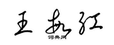 梁錦英王敏紅草書個性簽名怎么寫