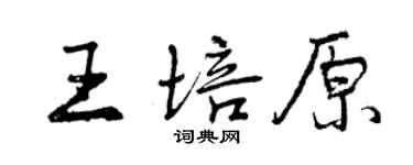 曾慶福王培原行書個性簽名怎么寫