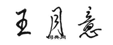 駱恆光王月意行書個性簽名怎么寫