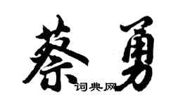 胡問遂蔡勇行書個性簽名怎么寫