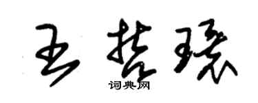 朱錫榮王哲環草書個性簽名怎么寫