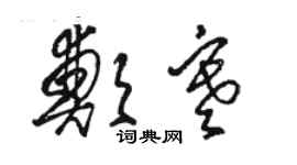 駱恆光鄭寒草書個性簽名怎么寫