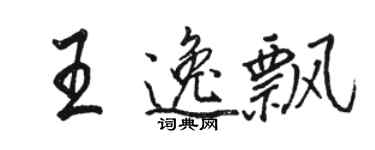 駱恆光王逸飄行書個性簽名怎么寫