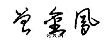 朱錫榮曾金鳳草書個性簽名怎么寫