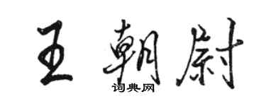 駱恆光王朝尉行書個性簽名怎么寫