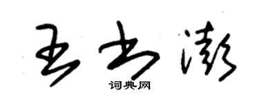 朱錫榮王書澎草書個性簽名怎么寫