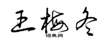 曾慶福王梅冬草書個性簽名怎么寫