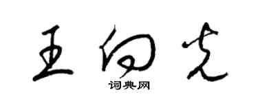 梁錦英王向光草書個性簽名怎么寫