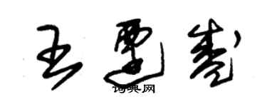 朱錫榮王遷盛草書個性簽名怎么寫