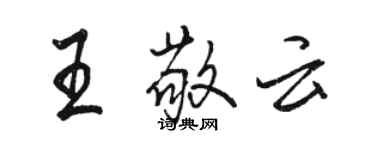 駱恆光王敬雲行書個性簽名怎么寫