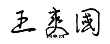 曾慶福王爽國草書個性簽名怎么寫