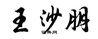 胡問遂王沙朋行書個性簽名怎么寫