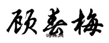 胡問遂顧春梅行書個性簽名怎么寫