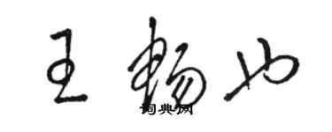 駱恆光王暢也草書個性簽名怎么寫