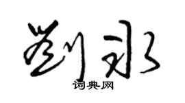 曾慶福劉冰草書個性簽名怎么寫