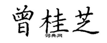 丁謙曾桂芝楷書個性簽名怎么寫